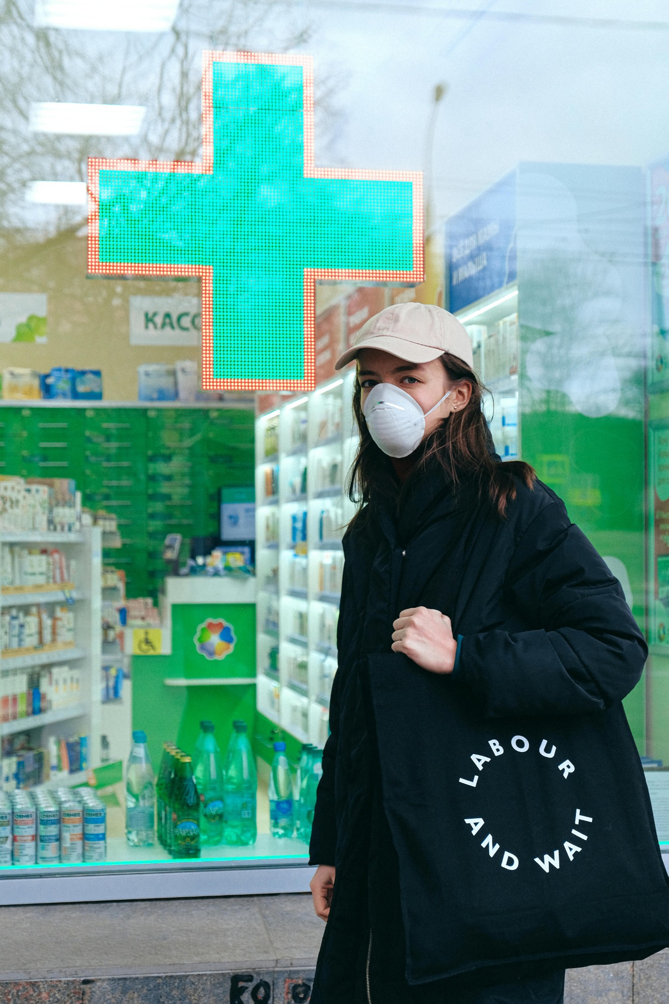 Customer at pharmacy counter